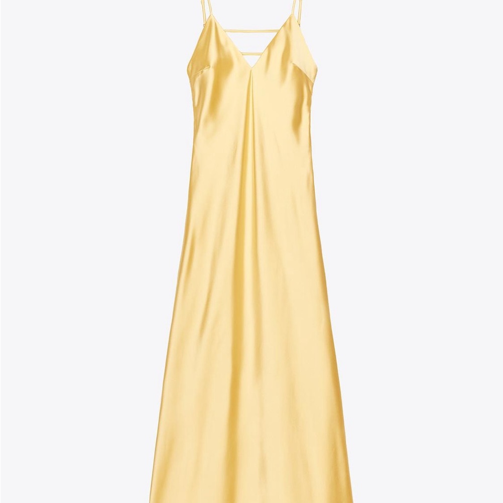 Zara Yellow Satin Chemise